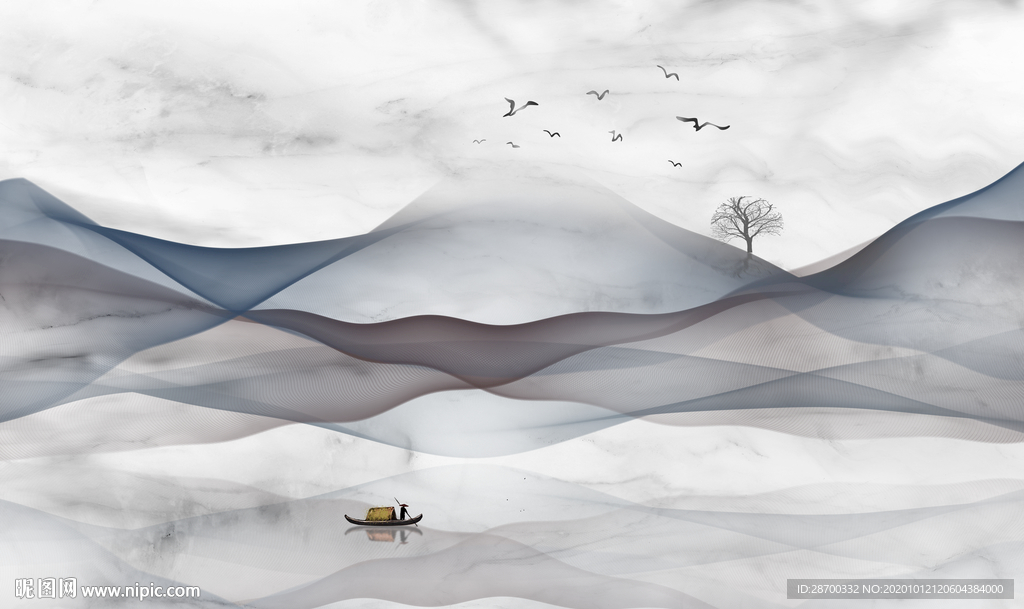 水墨山水画