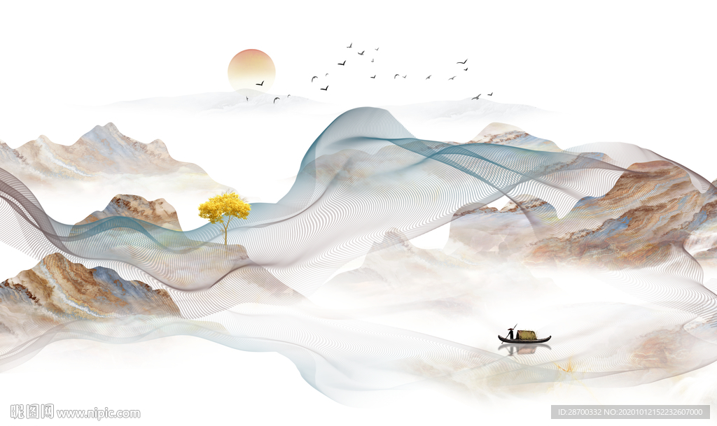 水墨山水画