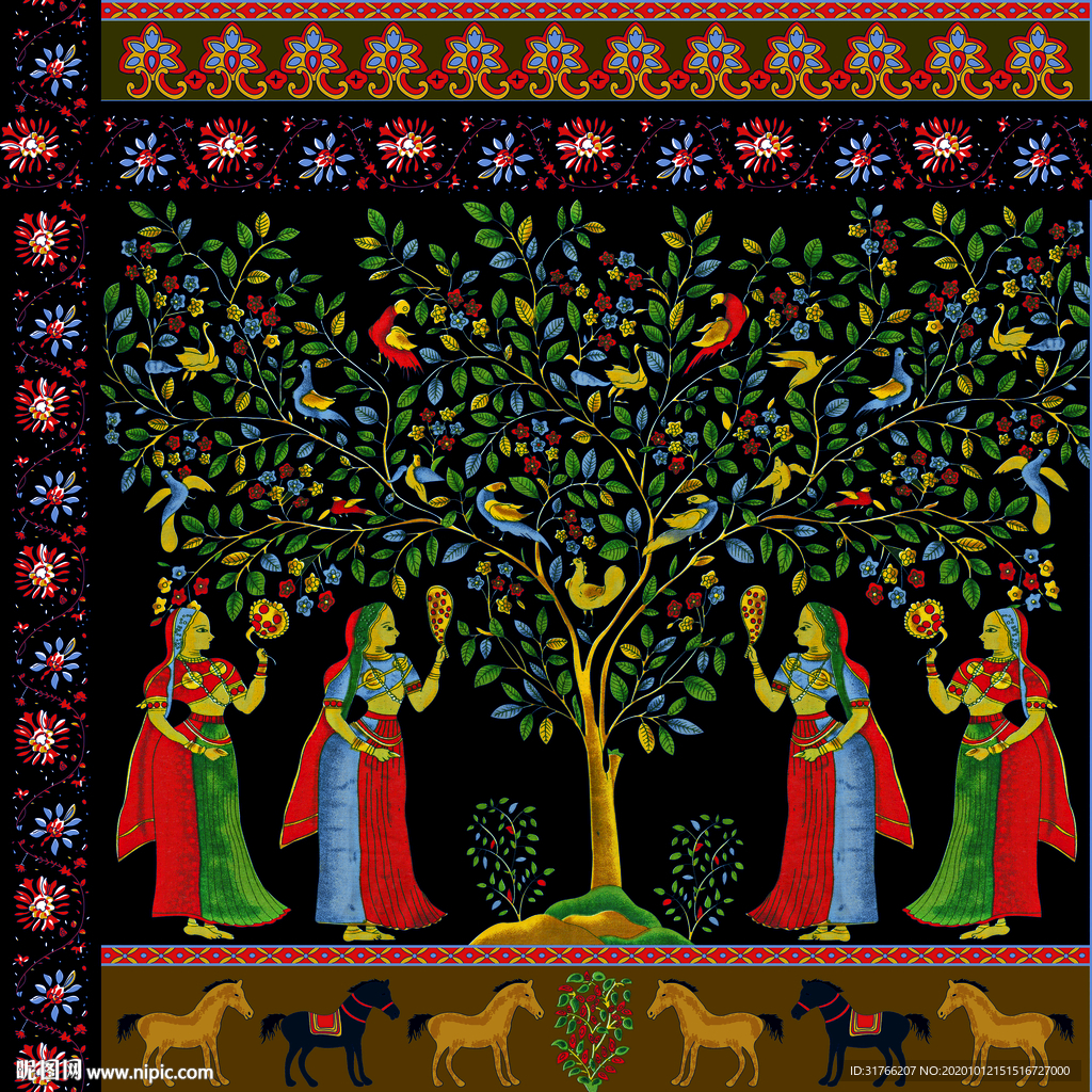 民族风图案 分色