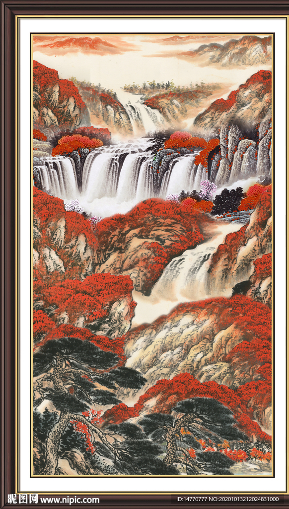 竖幅山水画