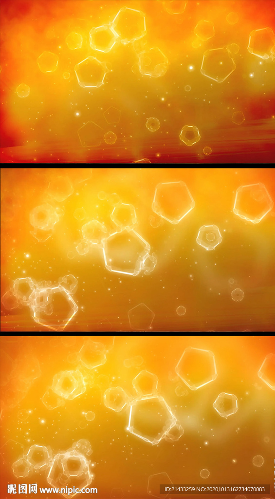 橙色水晶体动态视频背景