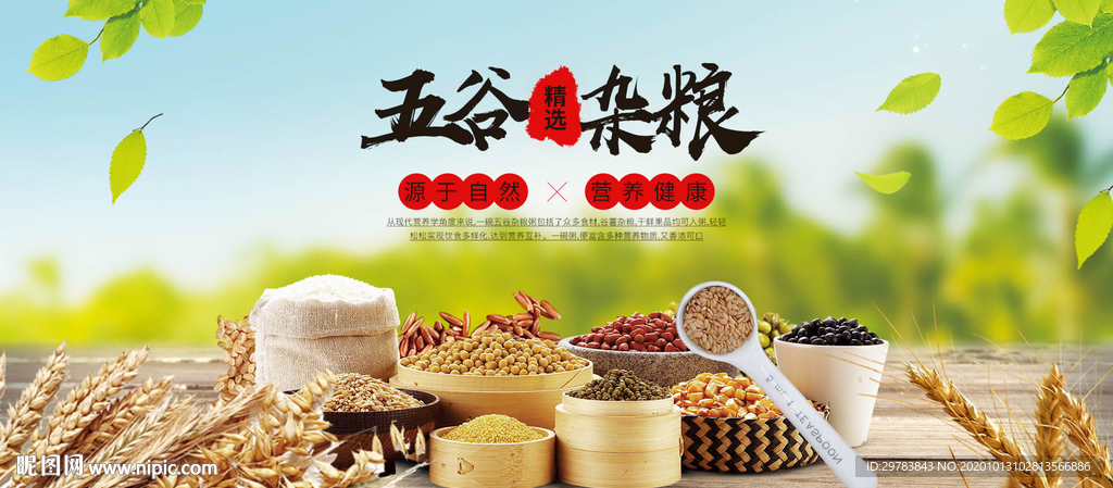 五谷杂粮电商食品海报