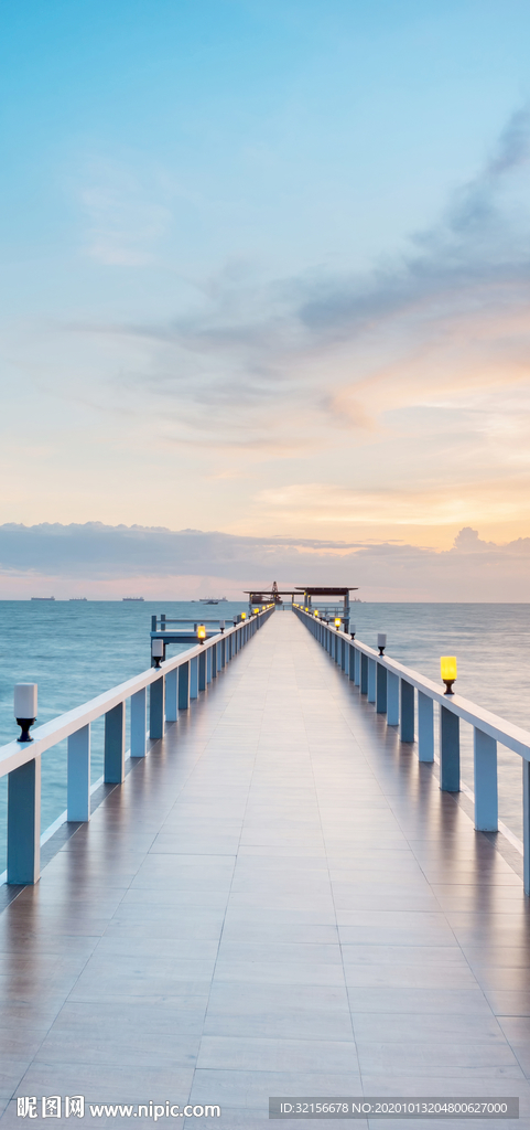 海边码头风景玄关装饰画