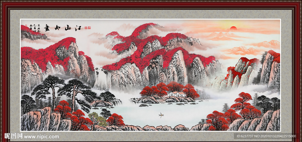 山水画 水墨山水画 意境山水画
