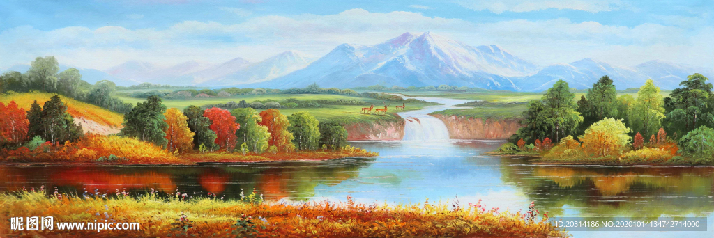 山水风景油画