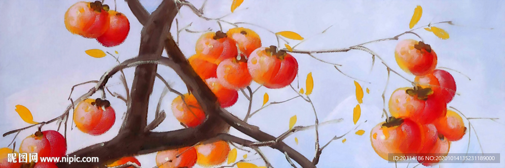 油画柿子
