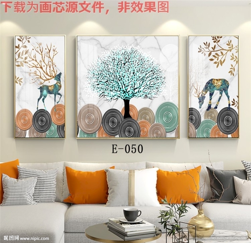 麋鹿晶瓷画