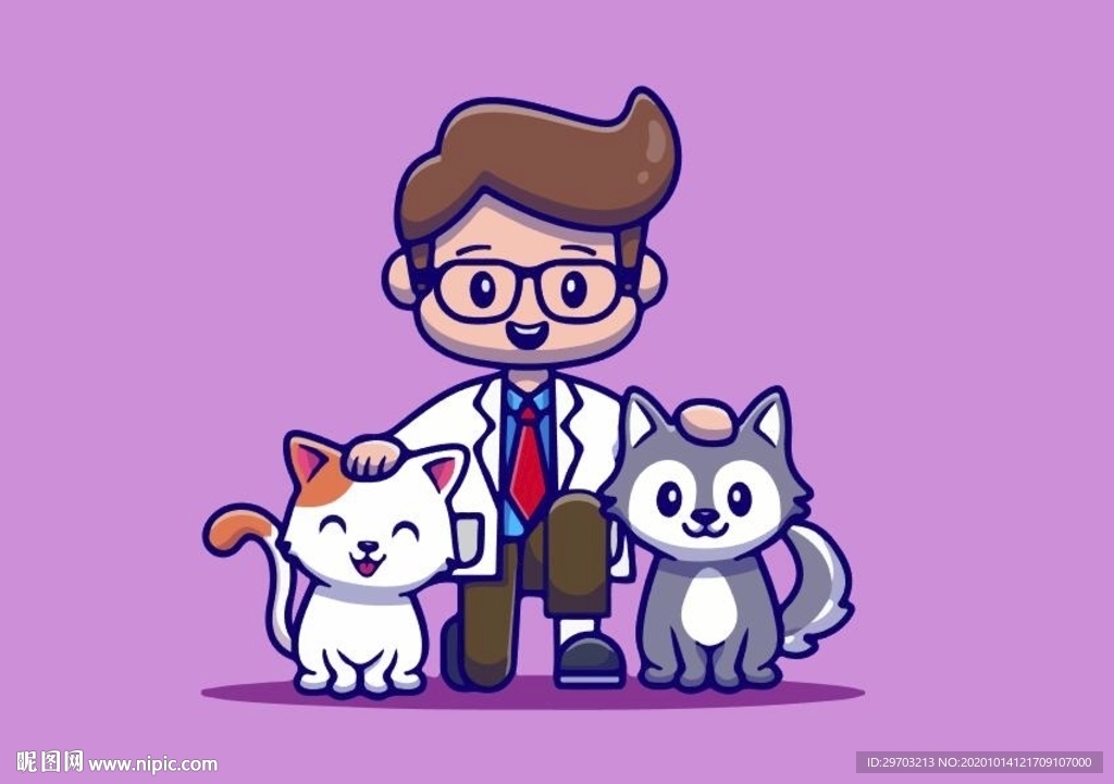 卡通兽医