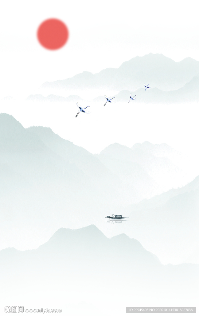 山水水墨画