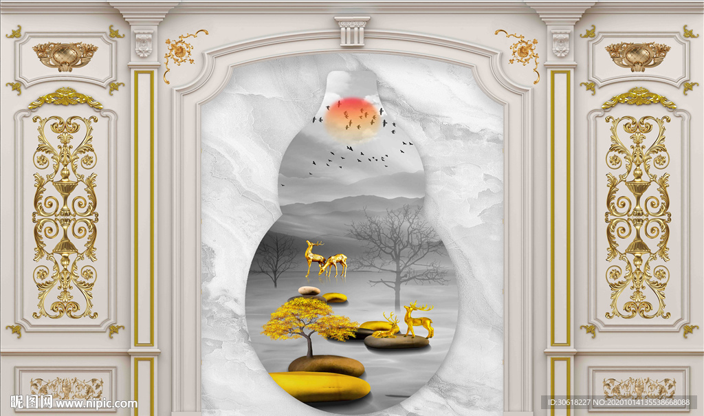 集成护墙板背景墙