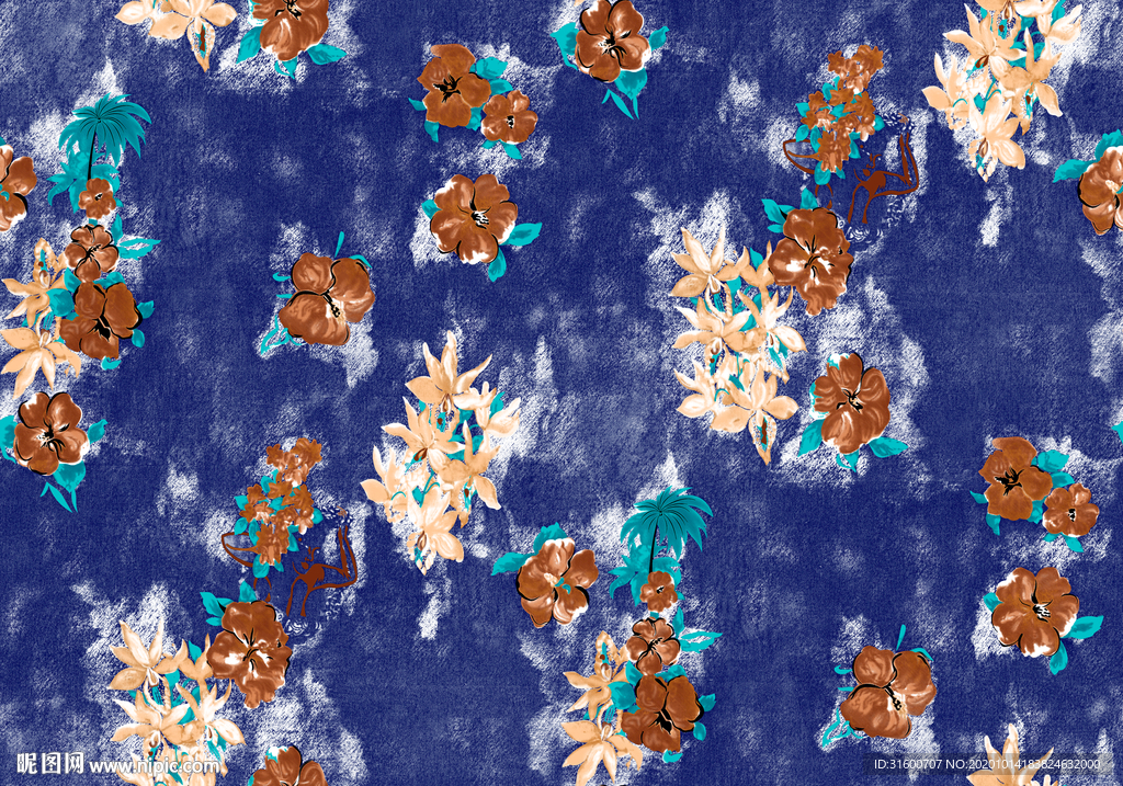 抽象水彩印花图案