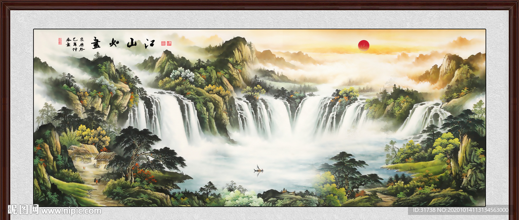 山水画 水墨山水画 意境山水画