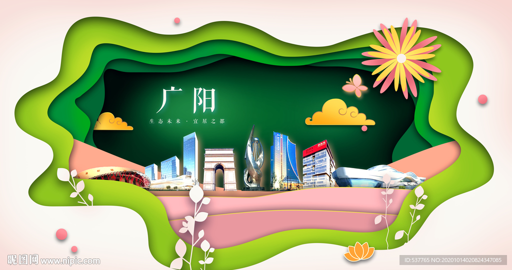 广阳绿色生态宜居自然城市海报