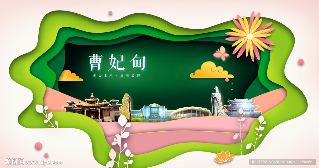 曹妃甸绿色生态宜居自然城市海报