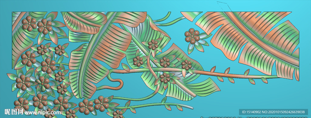 精雕图 芭蕉