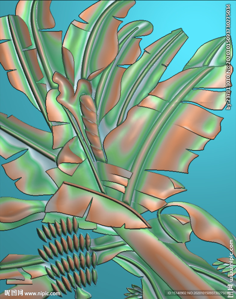 精雕图 芭蕉