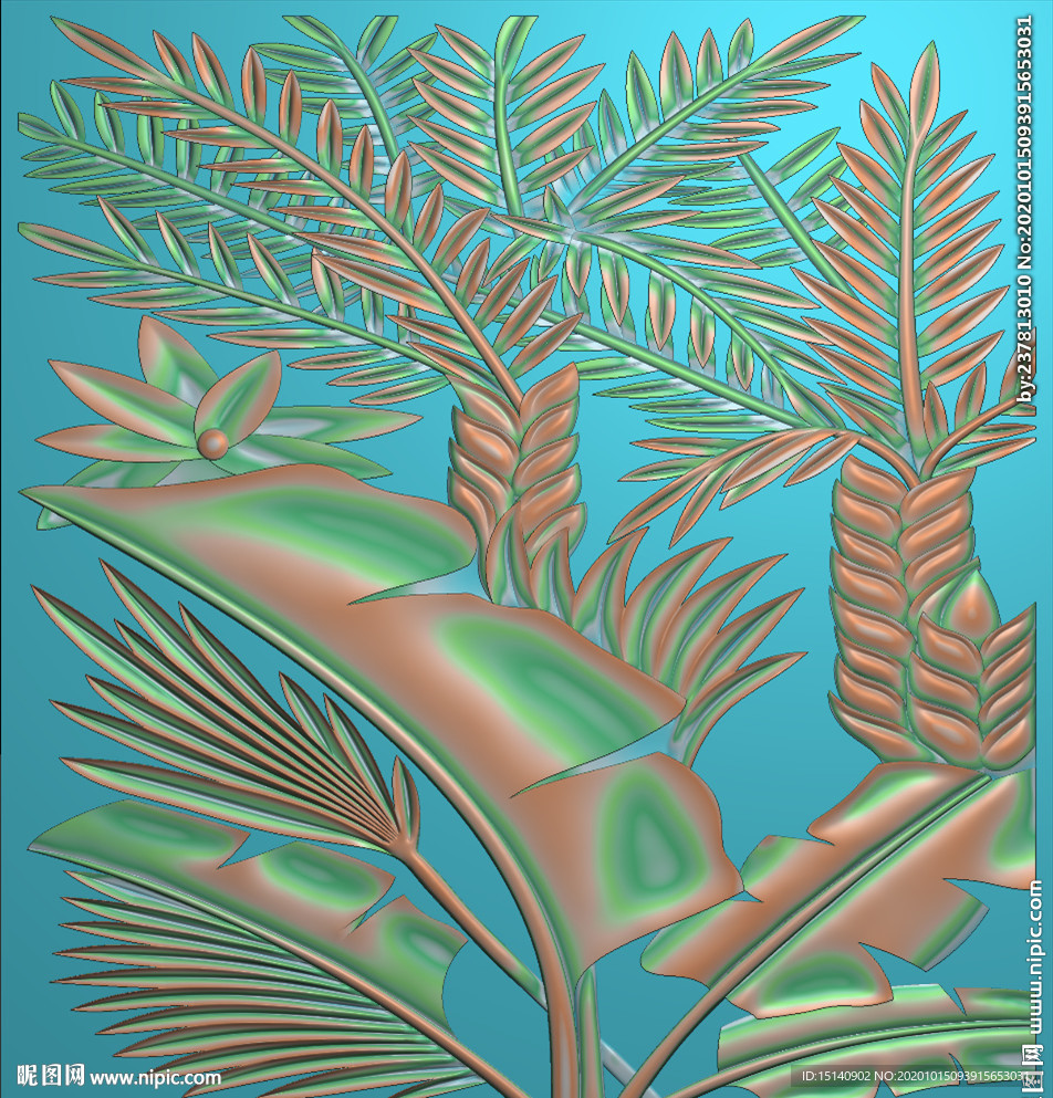 精雕图 芭蕉