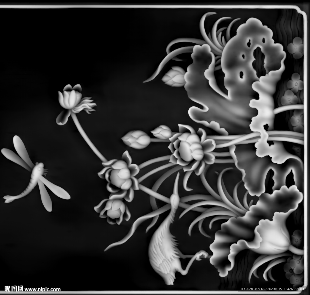 花灰度图