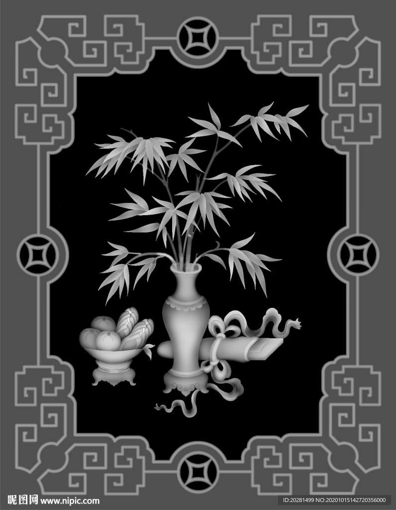 竹子灰度图