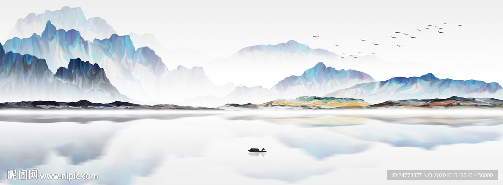 新中式山水装饰画