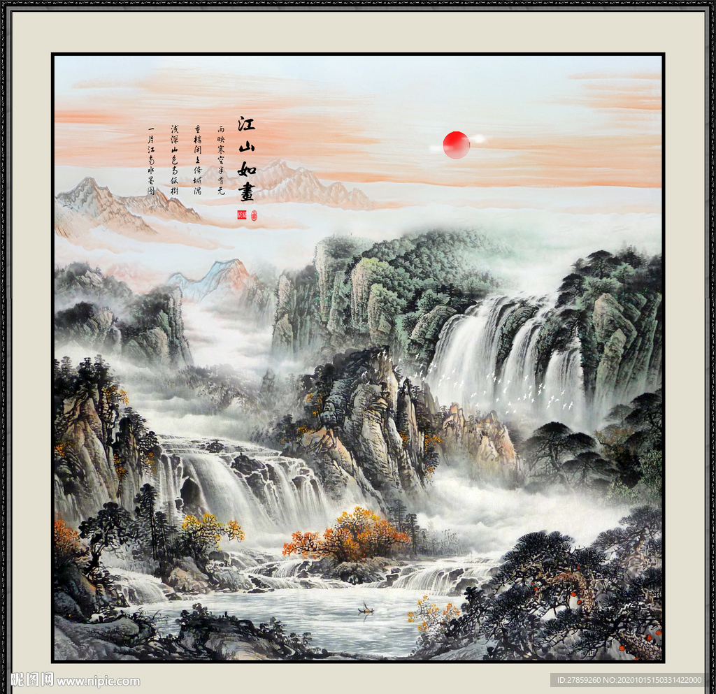 山水画 水墨山水画 意境山水画
