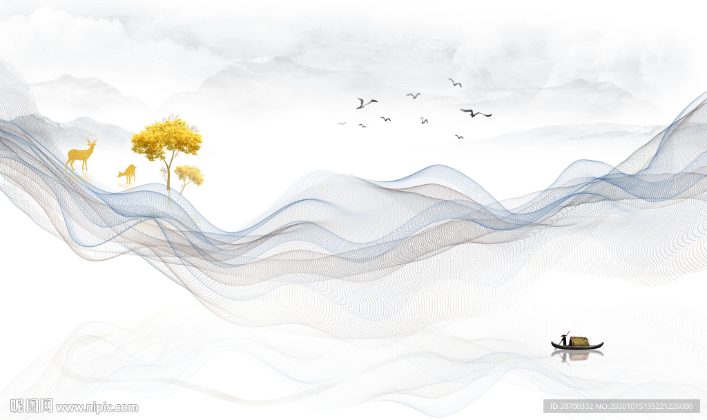 水墨山水画