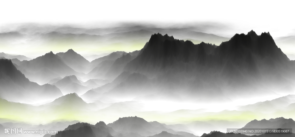 水墨山水画