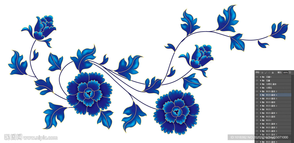 青花瓷花朵