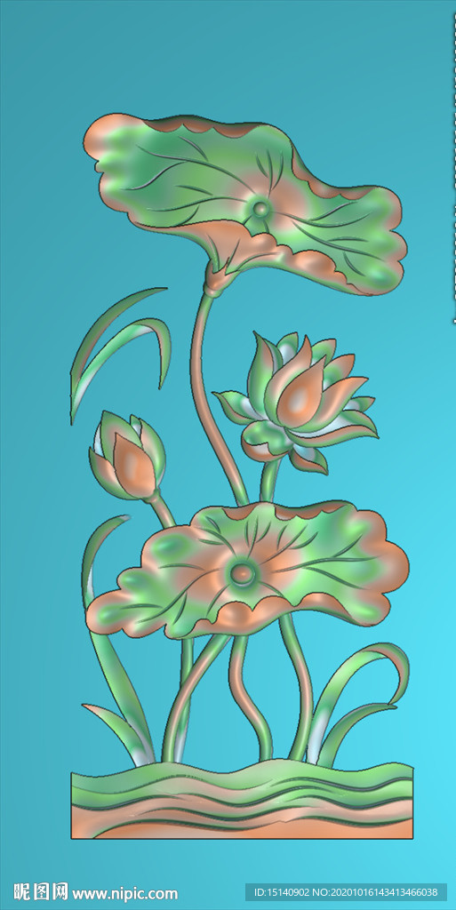 精雕图 荷花