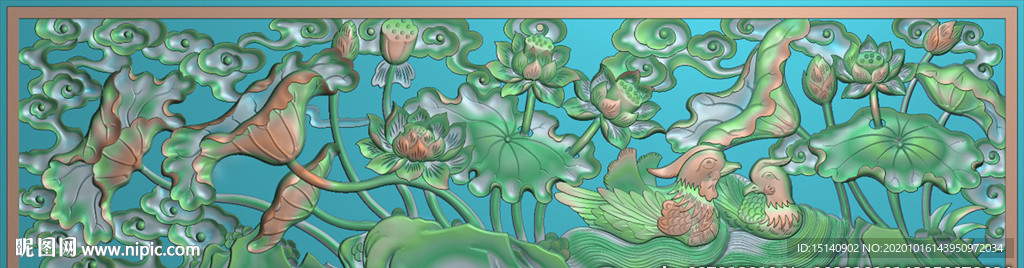 精雕图 荷花