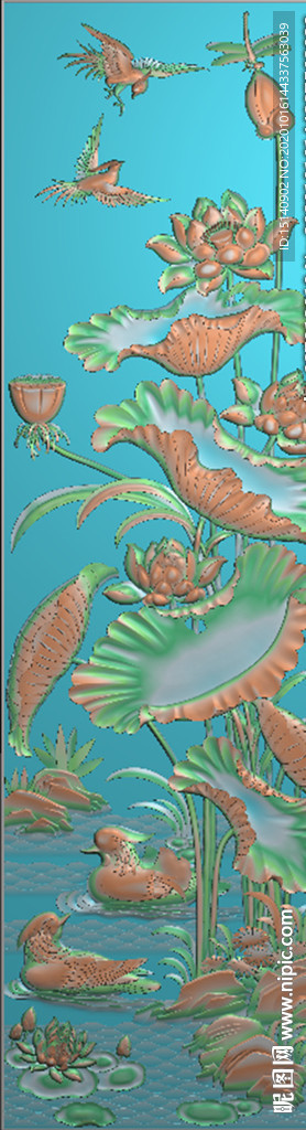 精雕图 荷花