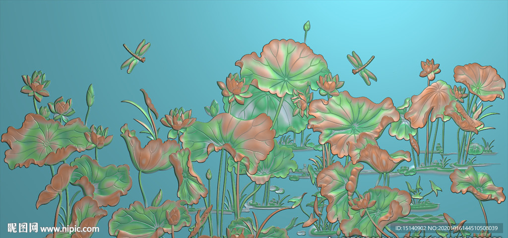 精雕图 荷花