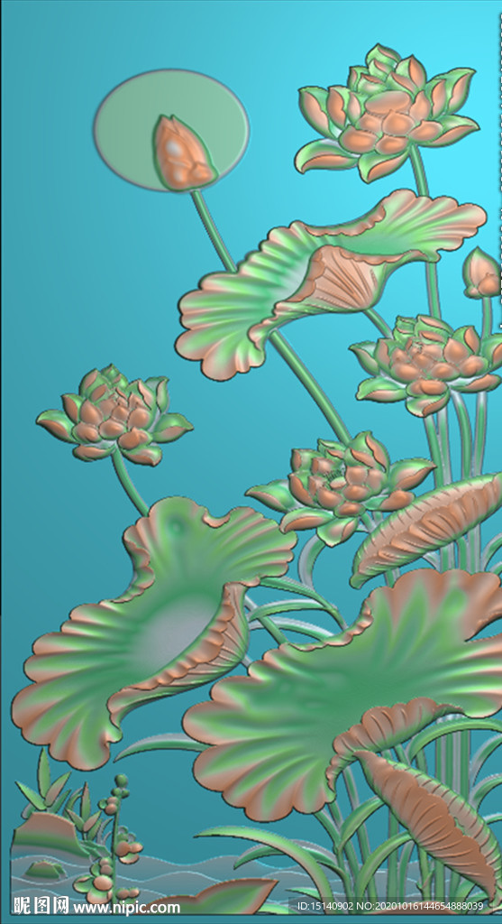精雕图 荷花