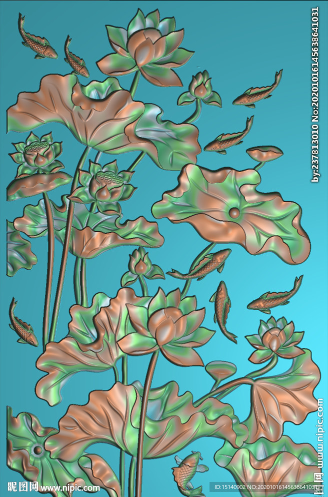 精雕图 荷花