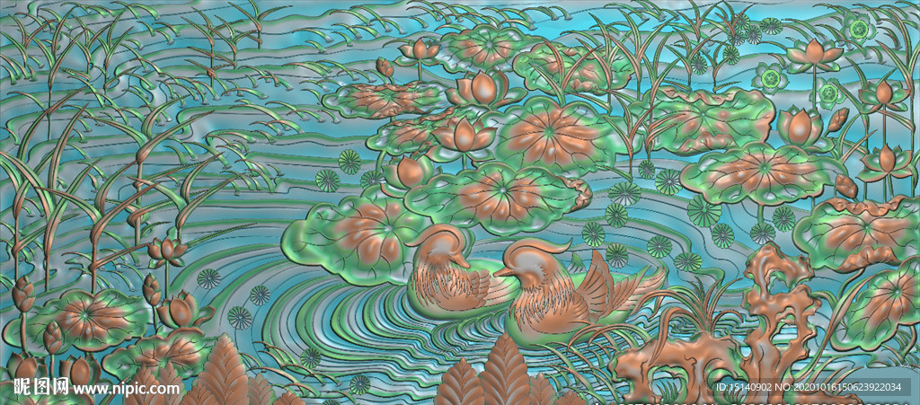 精雕图 花草动物