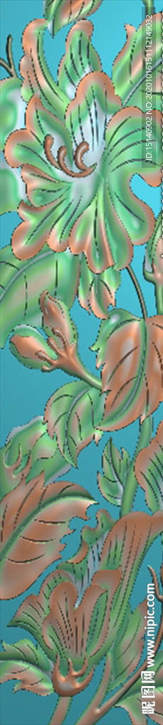 精雕图 花草动物