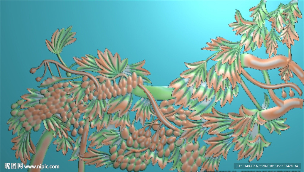 精雕图 花草动物