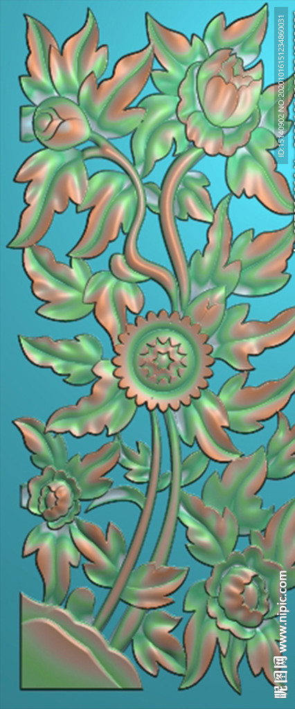 精雕图 花草动物