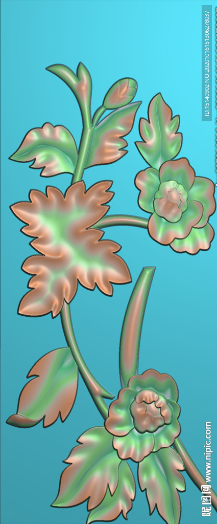 精雕图 花草动物