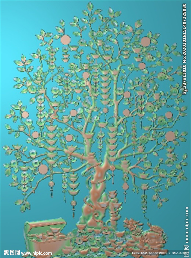 精雕图 花草动物