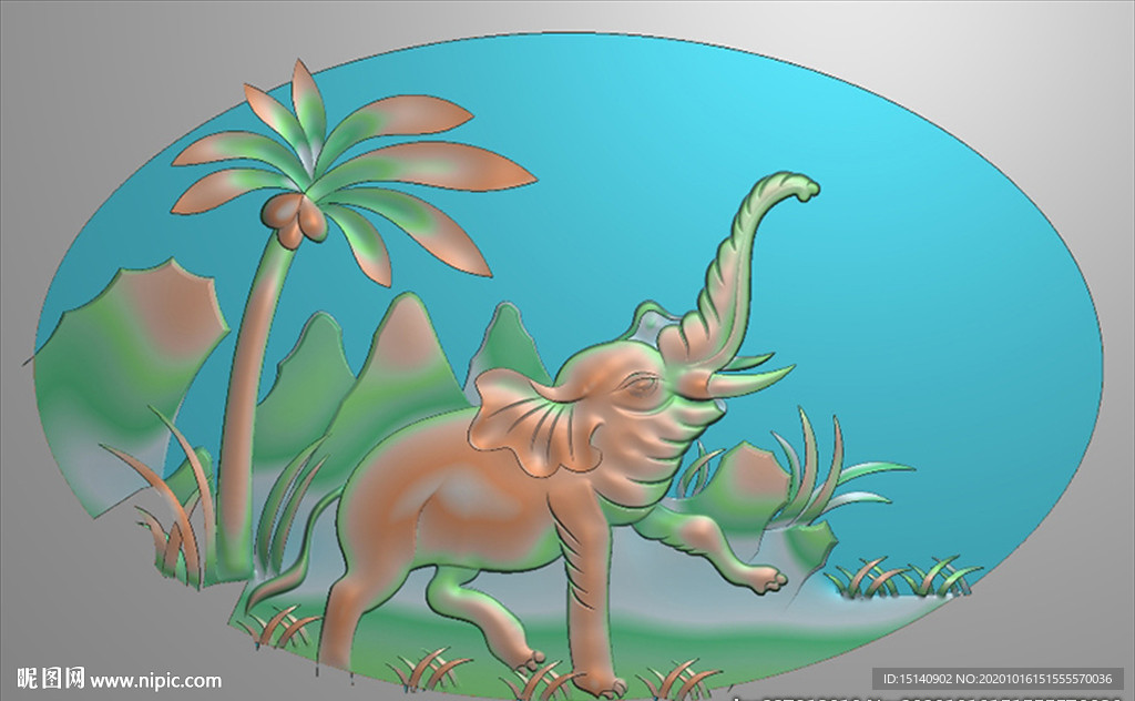 精雕图 花草动物