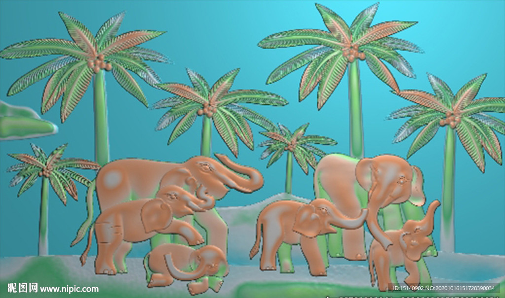 精雕图 花草动物