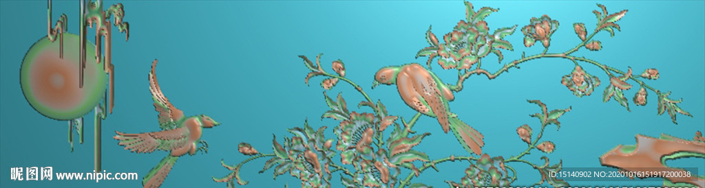 精雕图 花草动物