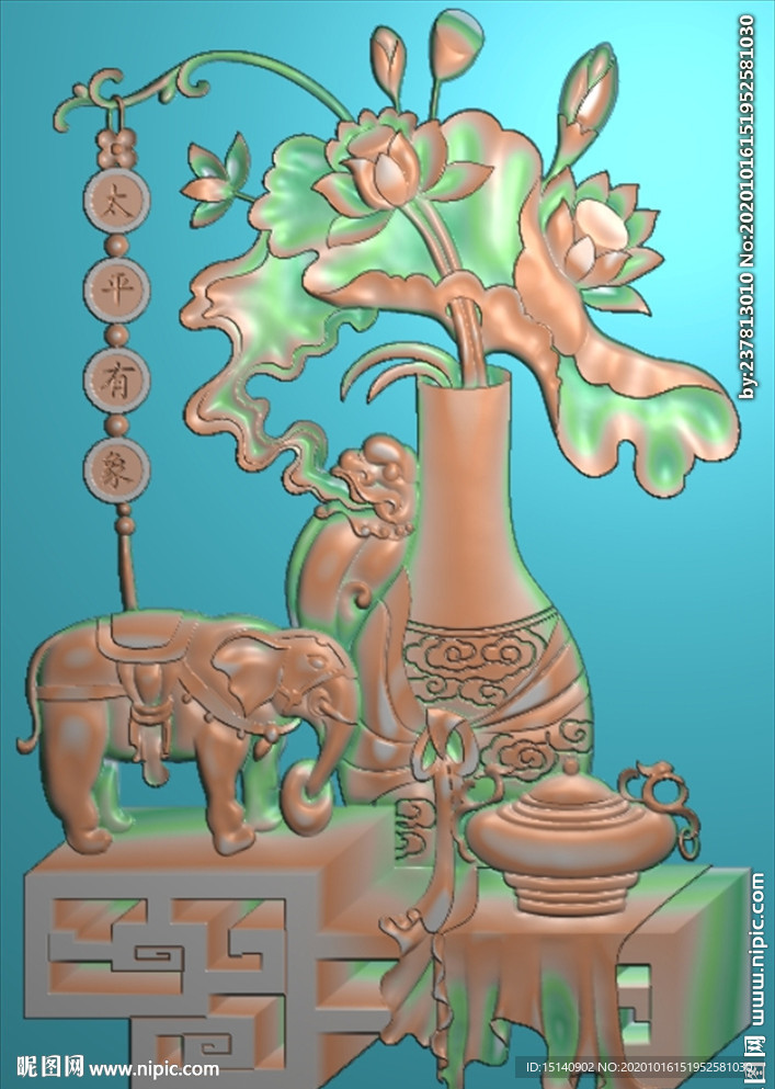 精雕图 花草动物