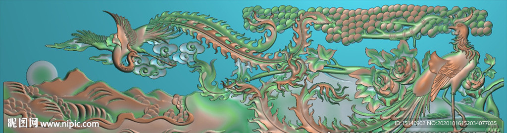 精雕图 花草动物