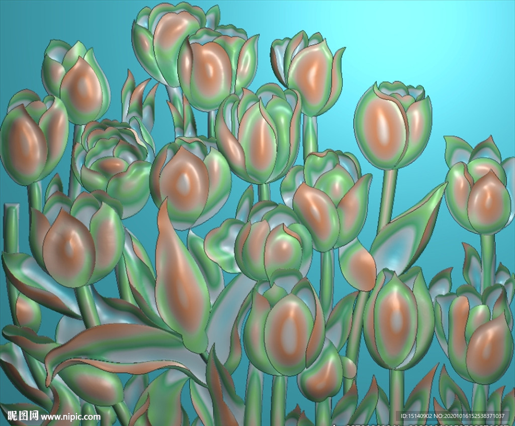 精雕图 花草动物