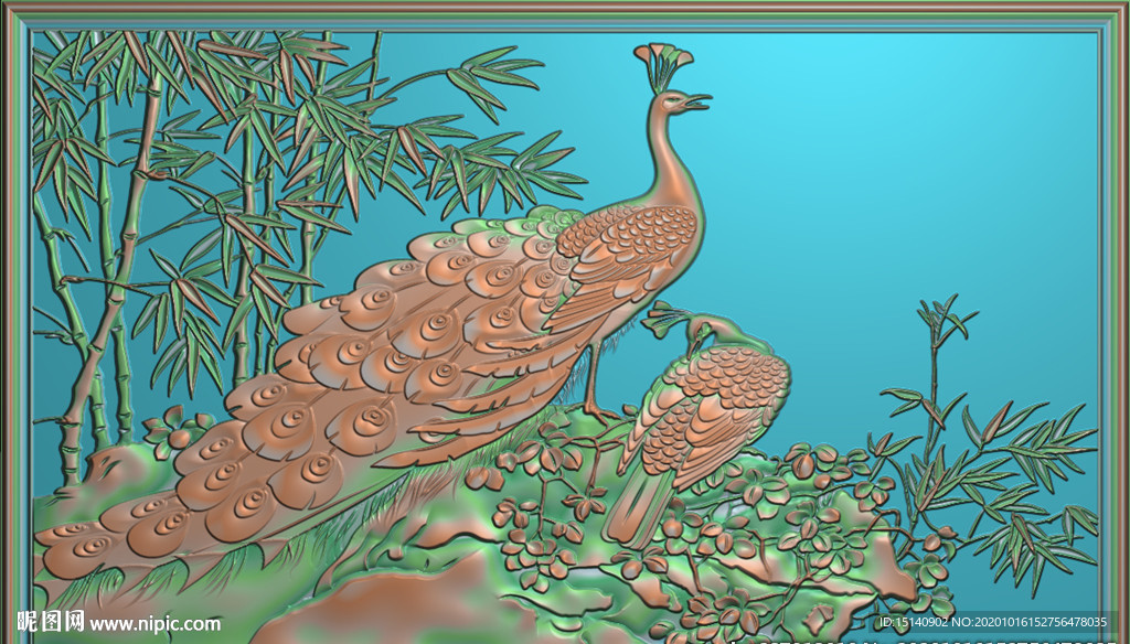 精雕图 花草动物