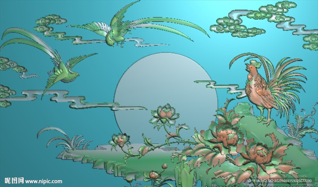 精雕图 花草动物