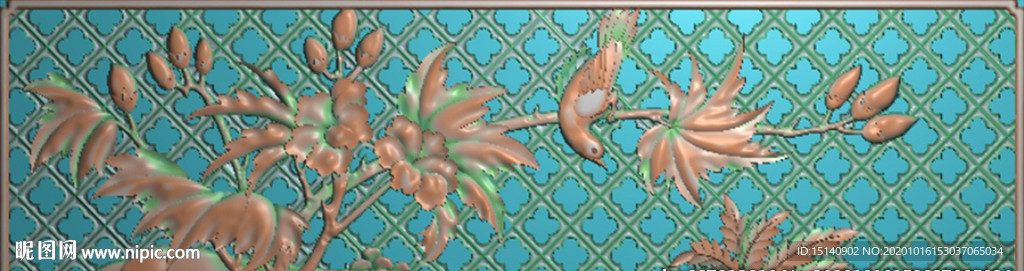 精雕图 花草动物