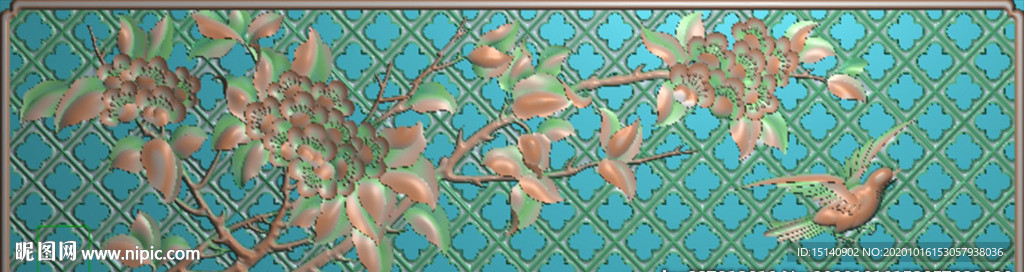 精雕图 花草动物